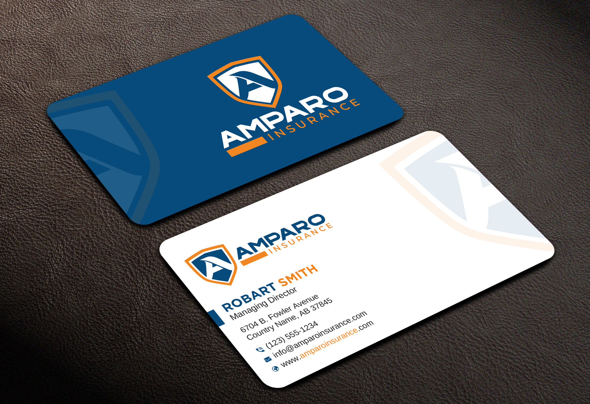 Business Card Design by Uttom 2 for Amparo Insurance, LLC | Design #28327669