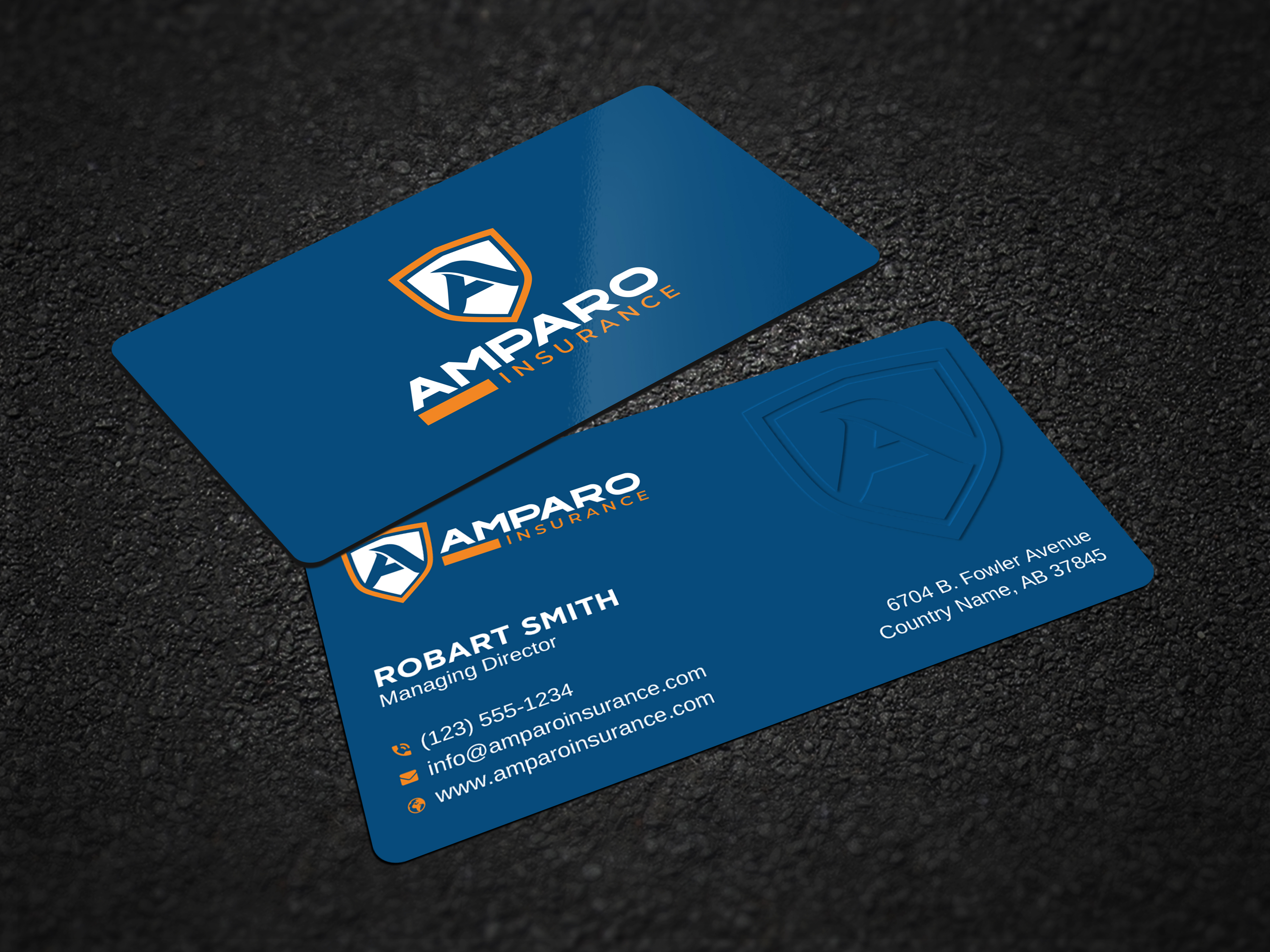 Business Card Design by Uttom 2 for Amparo Insurance, LLC | Design #28327672
