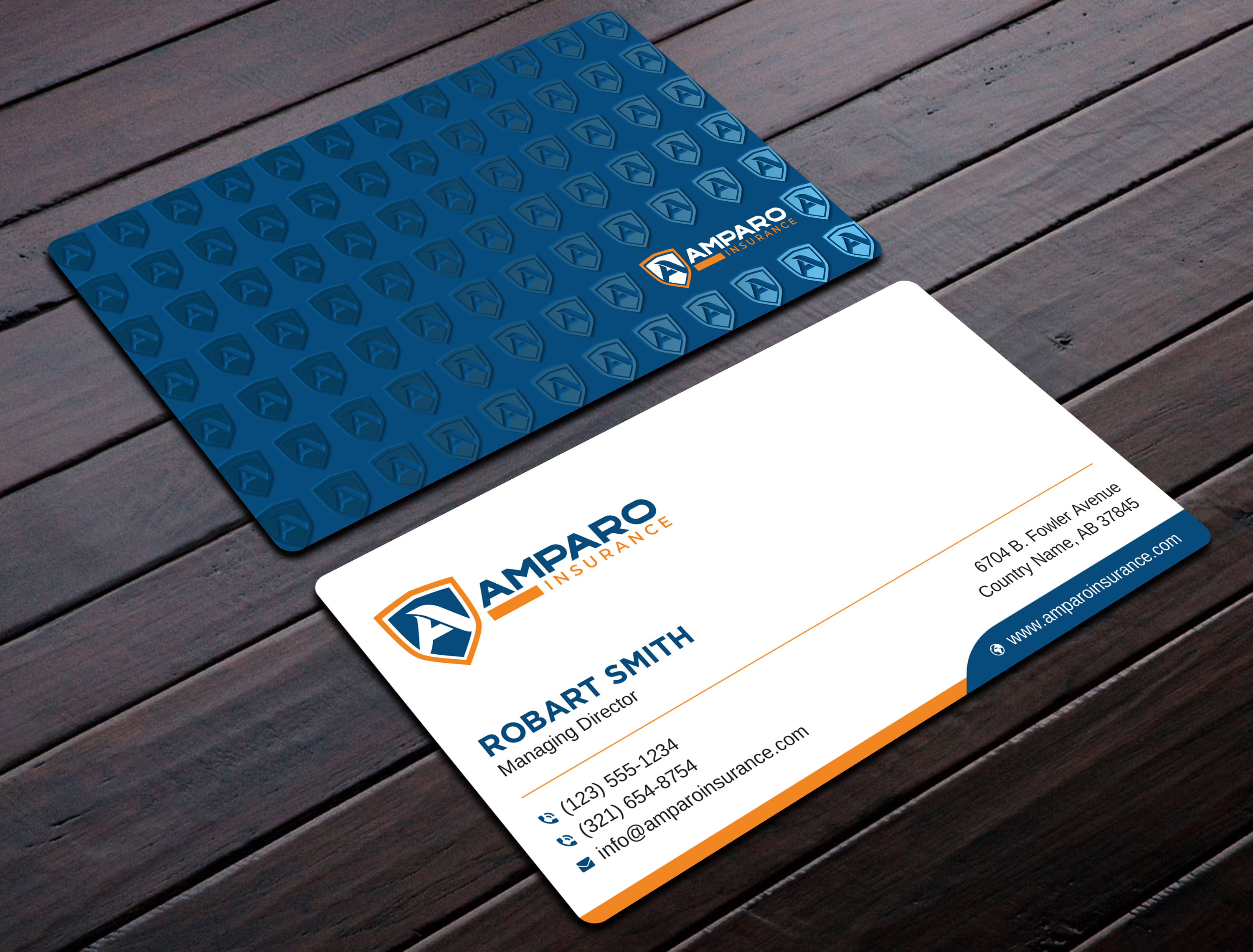 Business Card Design by Uttom 2 for Amparo Insurance, LLC | Design #28354042
