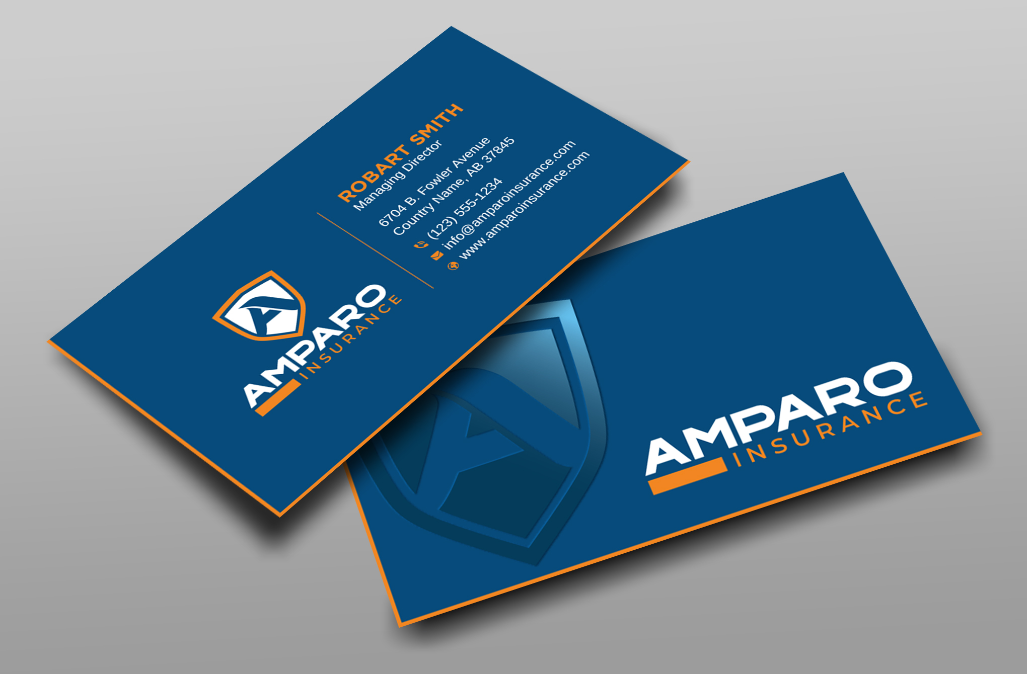Business Card Design by Uttom 2 for Amparo Insurance, LLC | Design #28354062