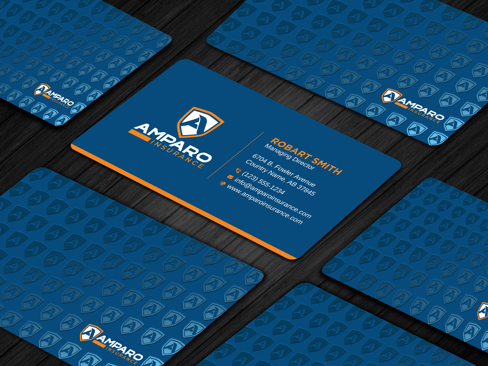 Business Card Design by Uttom 2 for Amparo Insurance, LLC | Design #28354065