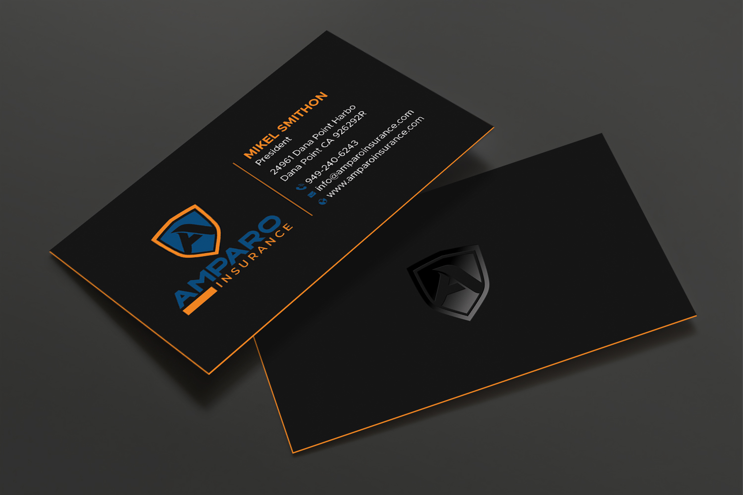Business Card Design by DesignShout for Amparo Insurance, LLC | Design #28318859
