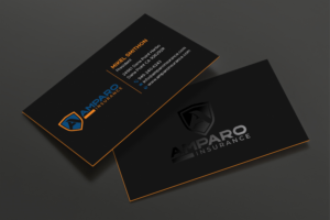 Business Card Design by DesignShout for Amparo Insurance, LLC | Design: #28318871