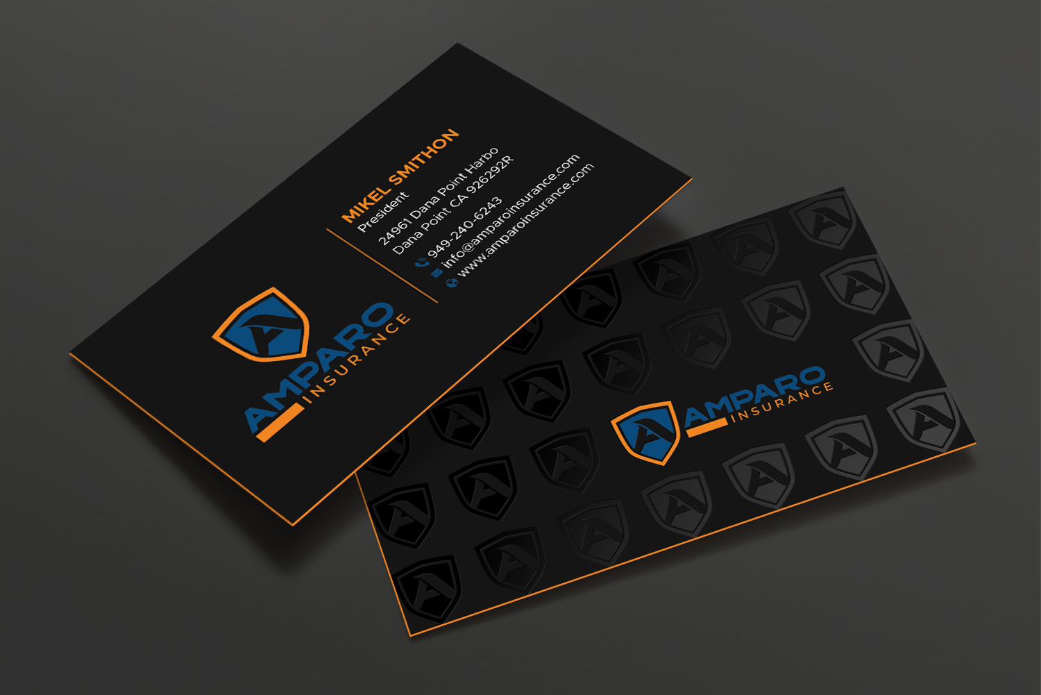 Business Card Design by DesignShout for Amparo Insurance, LLC | Design #28318911