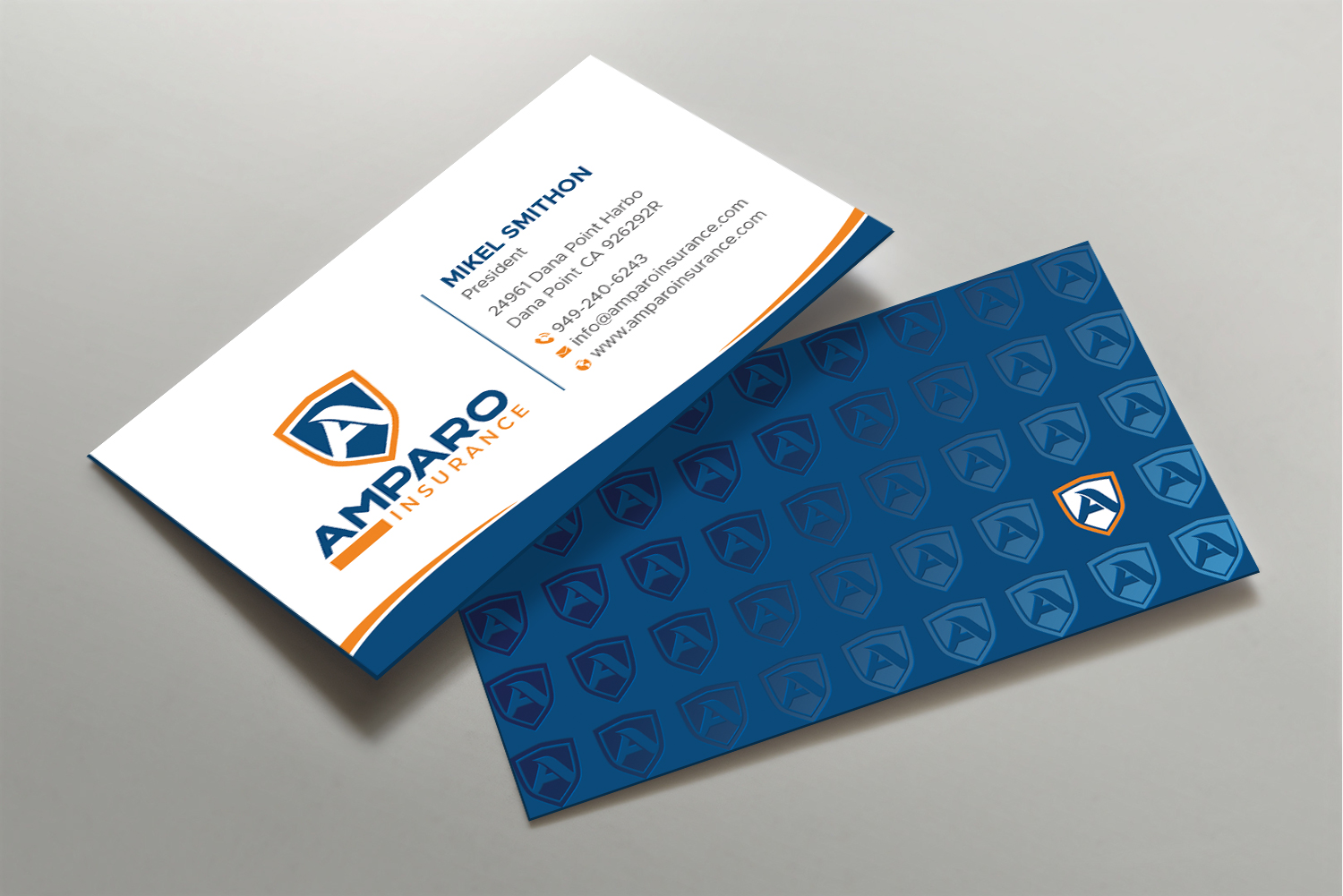 Business Card Design by DesignShout for Amparo Insurance, LLC | Design #28319006