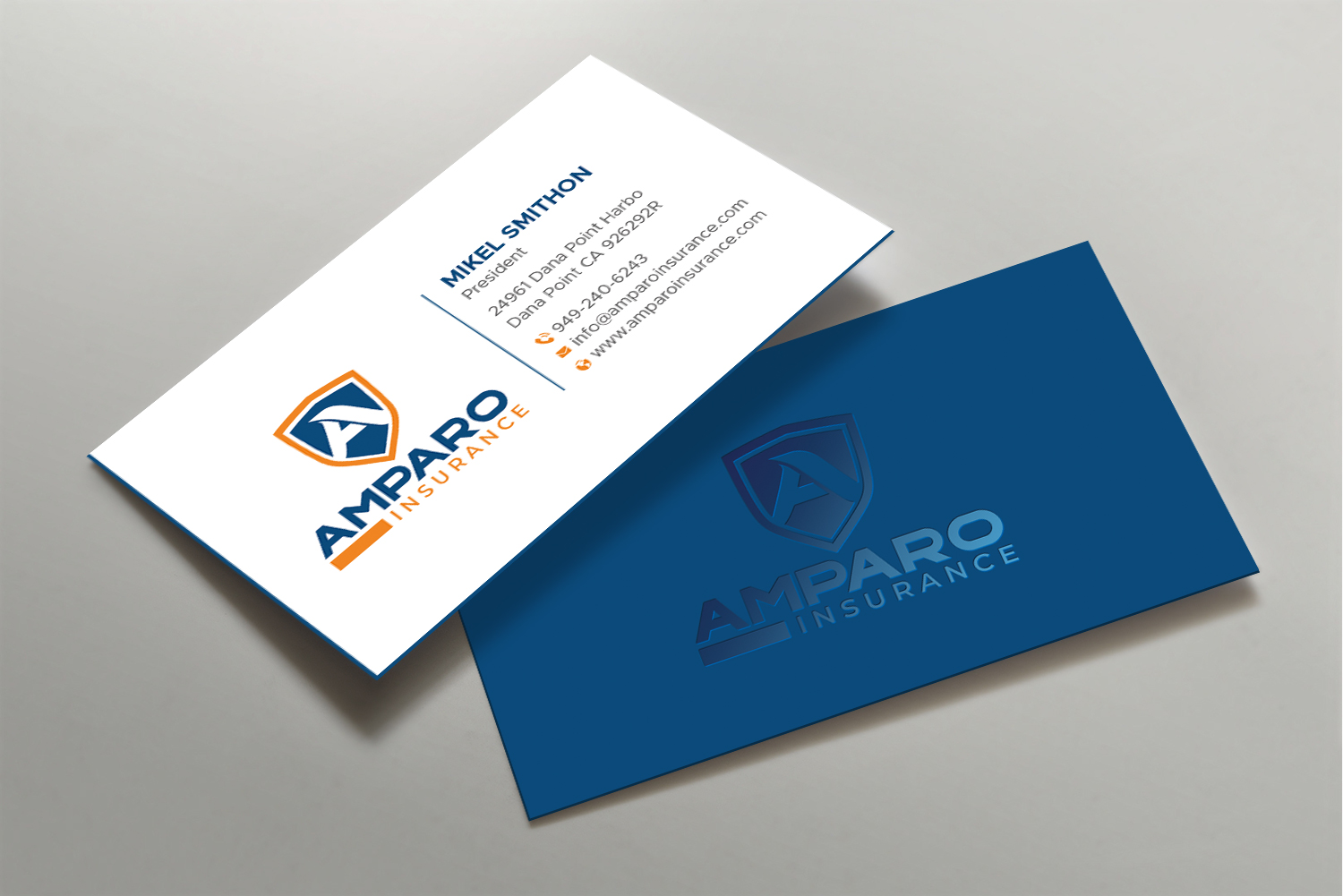 Business Card Design by DesignShout for Amparo Insurance, LLC | Design #28319041