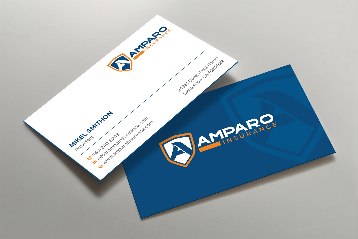 Business Card Design by DesignShout for Amparo Insurance, LLC | Design #28319118