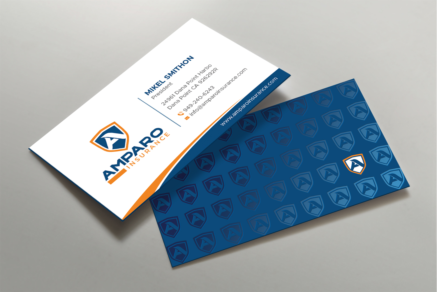 Business Card Design by DesignShout for Amparo Insurance, LLC | Design #28319154