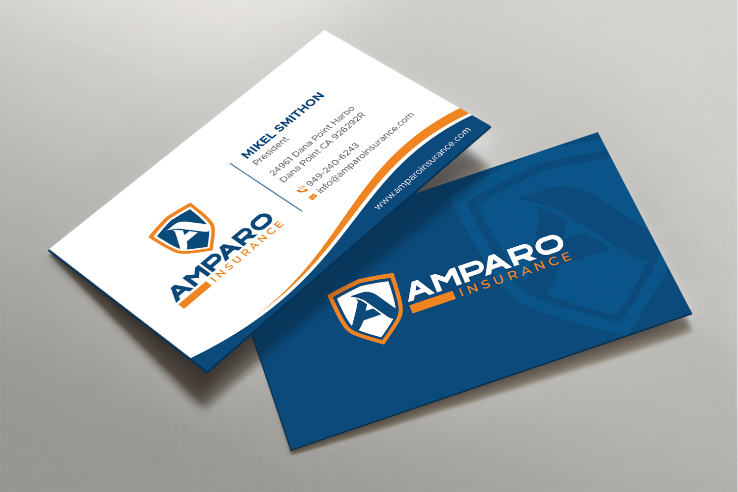 Business Card Design by DesignShout for Amparo Insurance, LLC | Design #28319155