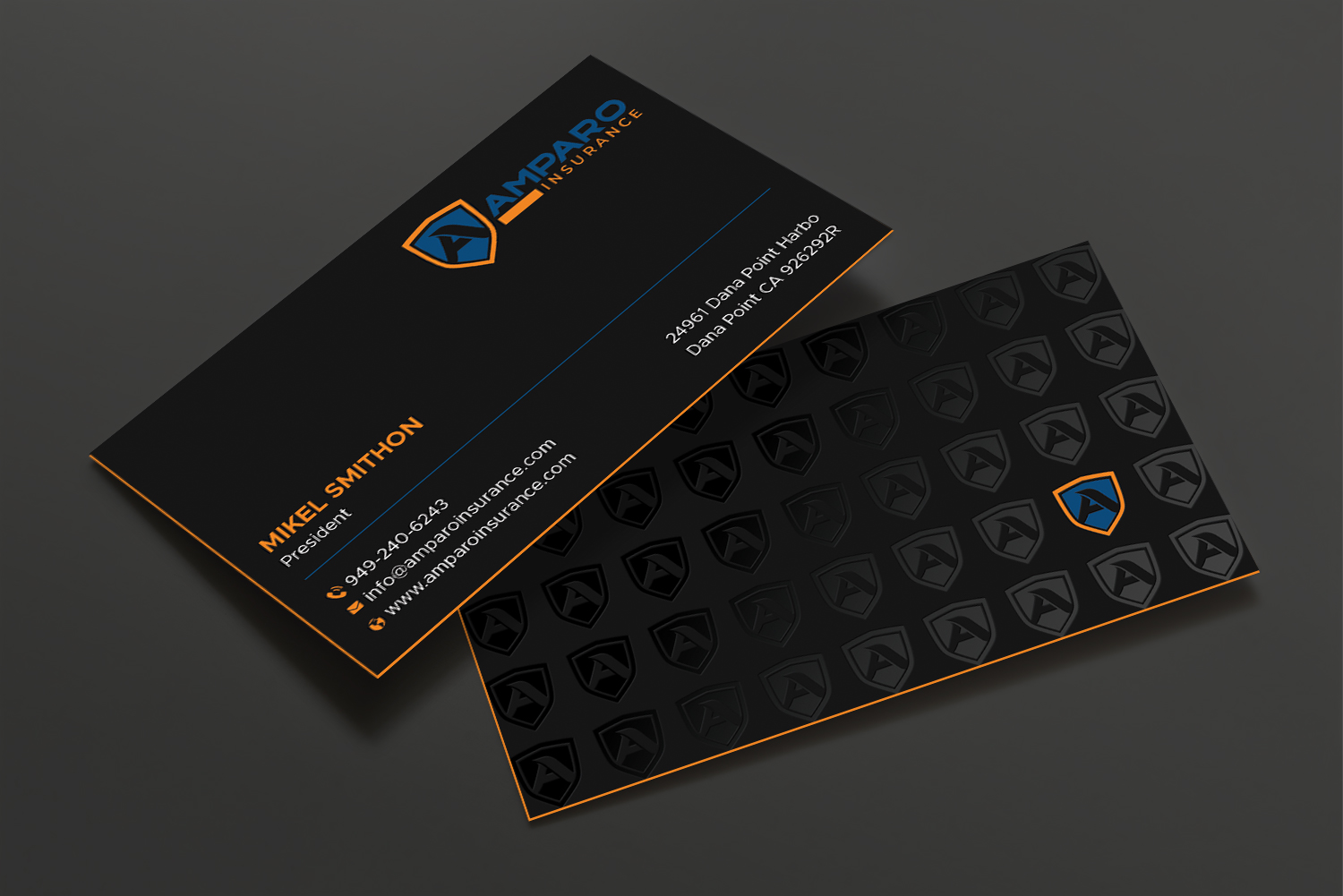 Business Card Design by DesignShout for Amparo Insurance, LLC | Design #28319204