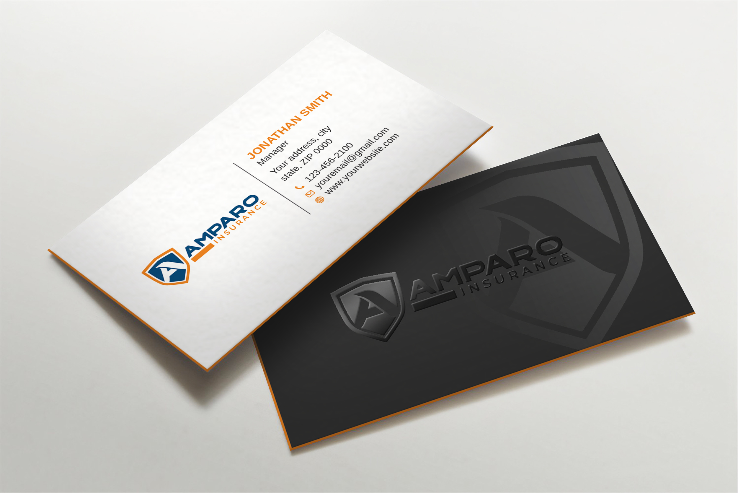 Business Card Design by Imagine design000 for Amparo Insurance, LLC | Design #28324203