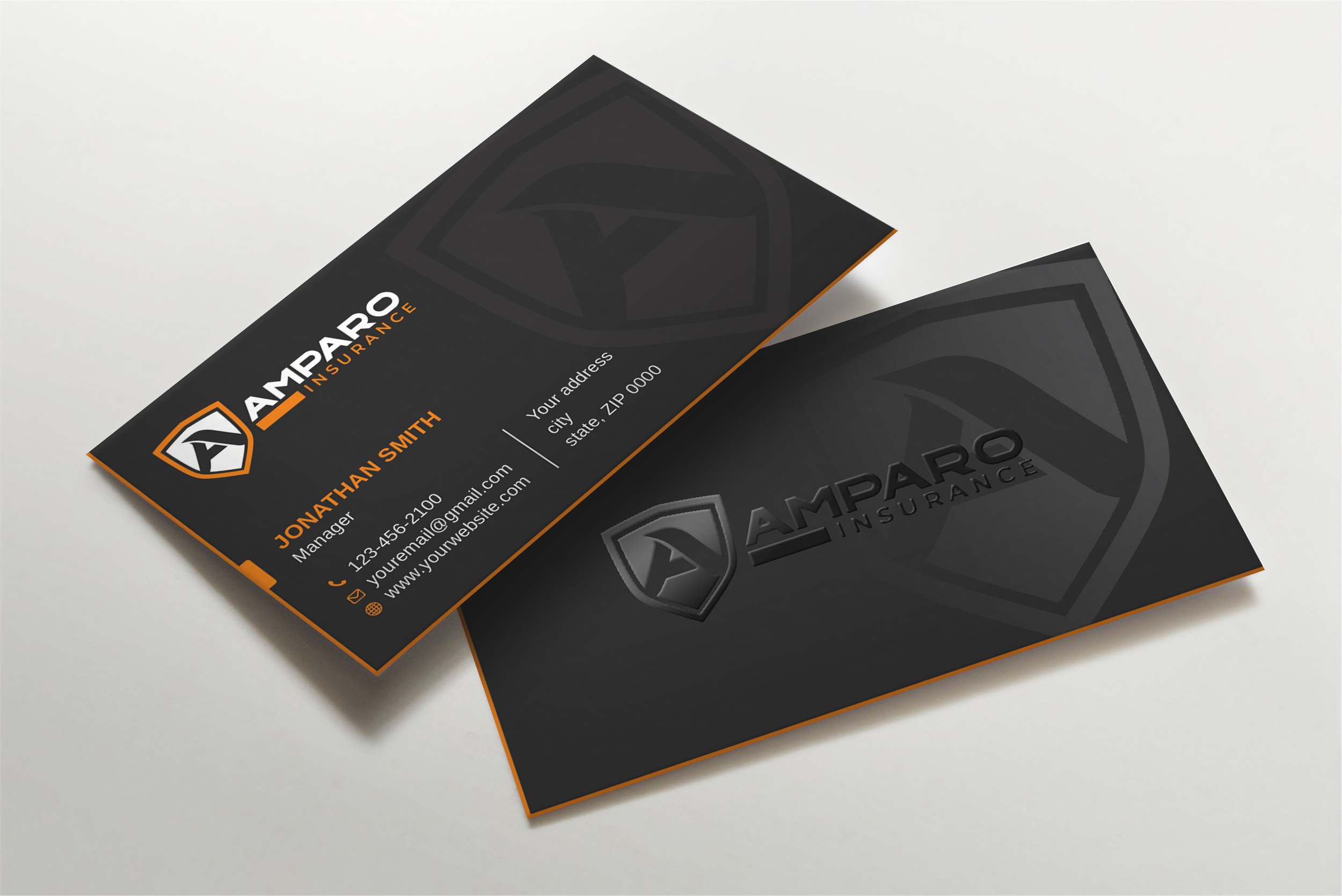 Business Card Design by Imagine design000 for Amparo Insurance, LLC | Design #28324207