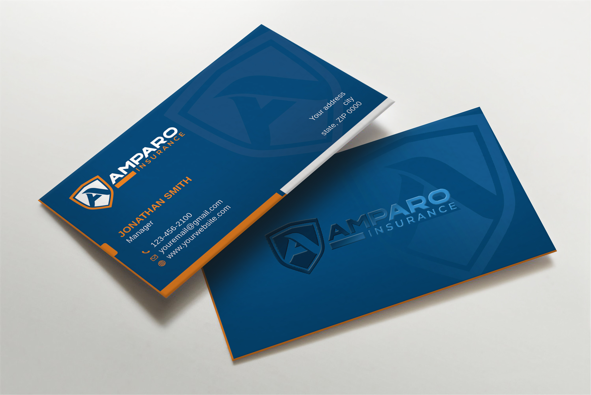 Business Card Design by Imagine design000 for Amparo Insurance, LLC | Design #28324212
