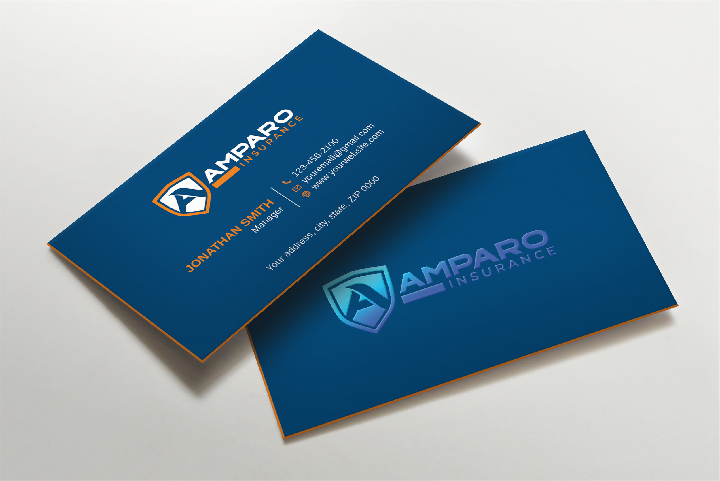 Business Card Design by Imagine design000 for Amparo Insurance, LLC | Design #28324213