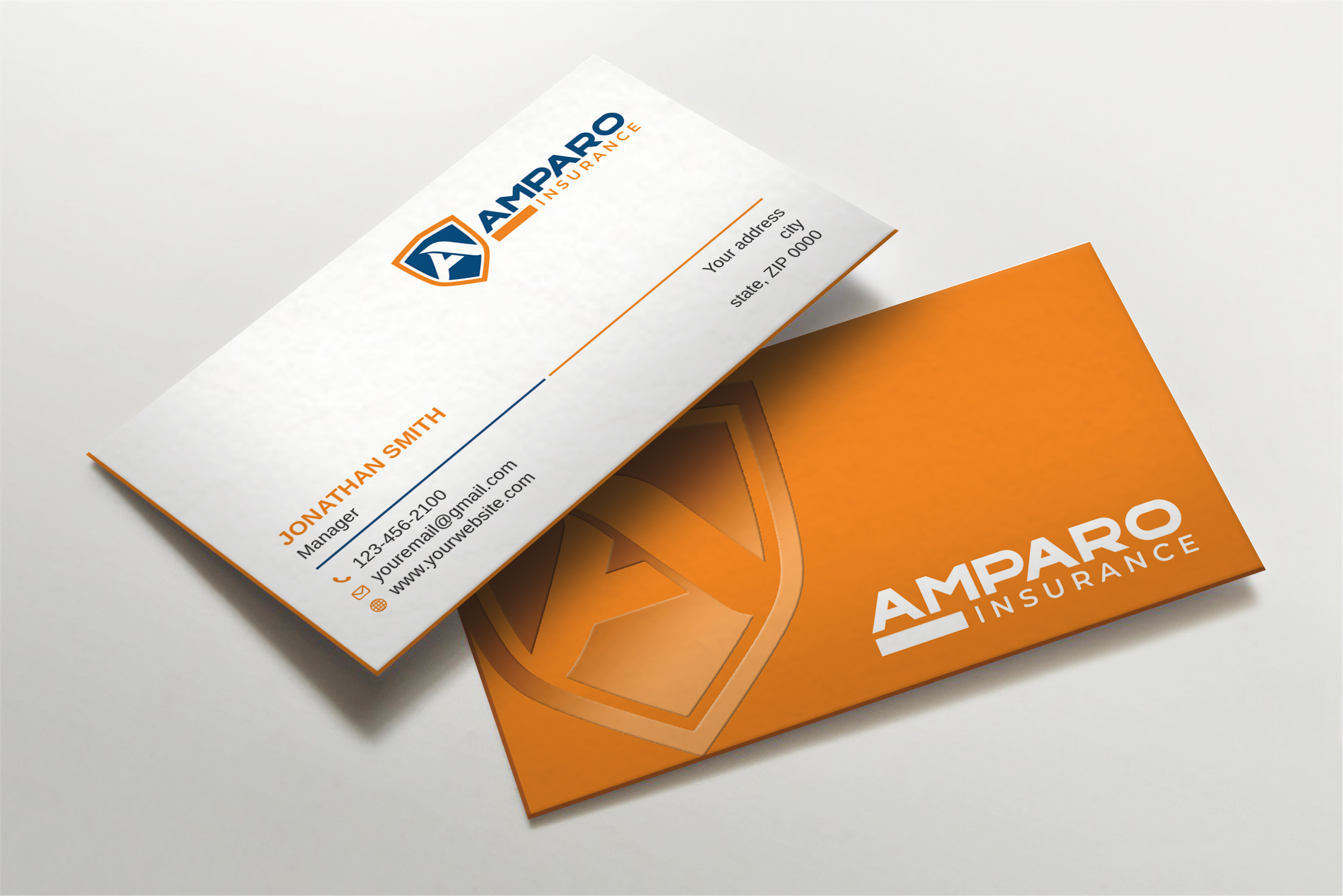 Business Card Design by Imagine design000 for Amparo Insurance, LLC | Design #28324216