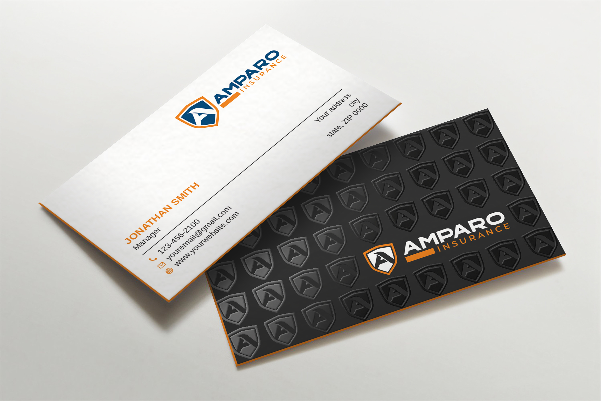 Business Card Design by Imagine design000 for Amparo Insurance, LLC | Design #28324218