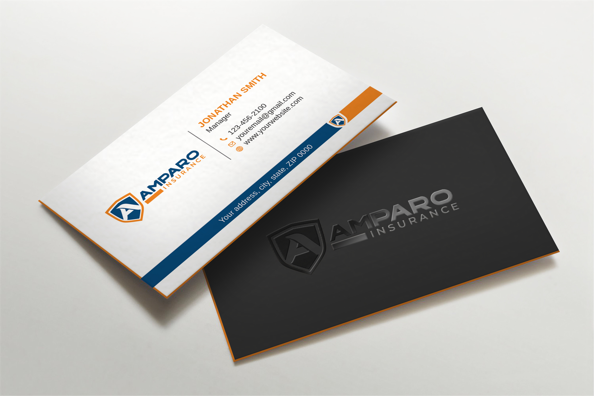 Business Card Design by Imagine design000 for Amparo Insurance, LLC | Design #28324249
