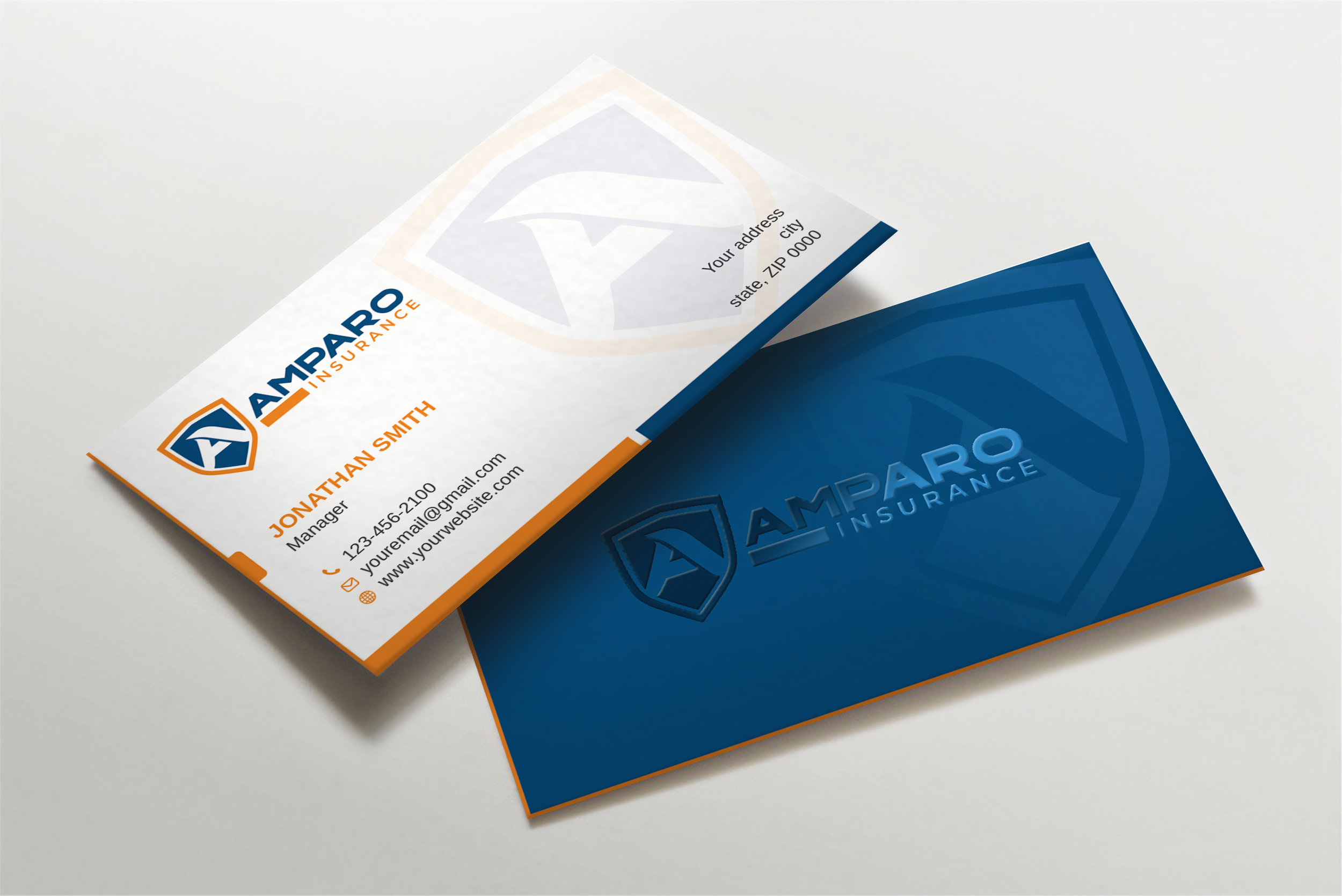 Business Card Design by Imagine design000 for Amparo Insurance, LLC | Design #28324264