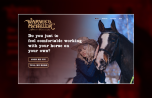 Diseño de Página de Aterrizaje por Sadia Shaky para Warwick Schiller Attuned Horsemanship | Diseño #28323035