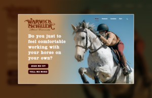 Landing Page-Design von Sadia Shaky für Warwick Schiller Attuned Horsemanship | Design: #28323038