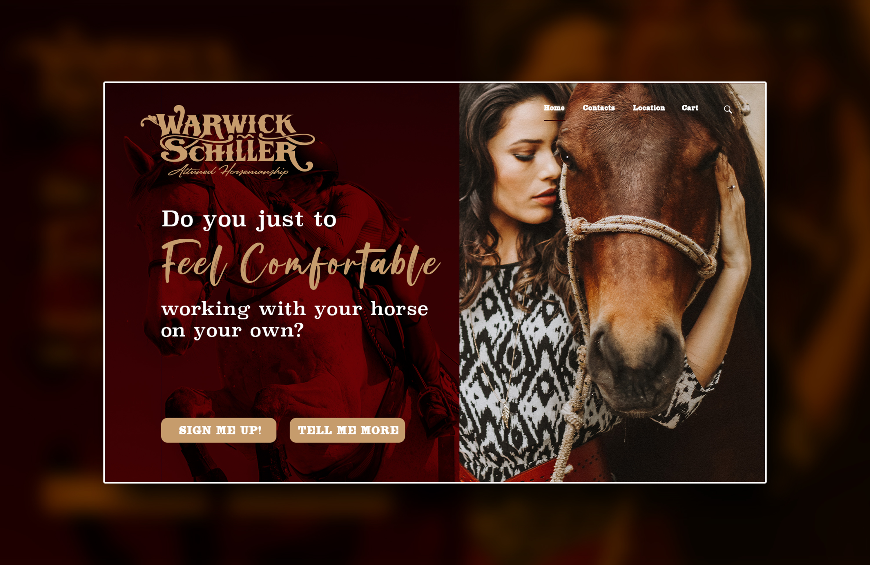 Diseño de Página de Aterrizaje por Sadia Shaky para Warwick Schiller Attuned Horsemanship | Diseño #28323040