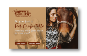 Landing Page Design by Sadia Shaky for Warwick Schiller Attuned Horsemanship | Design: #28332198