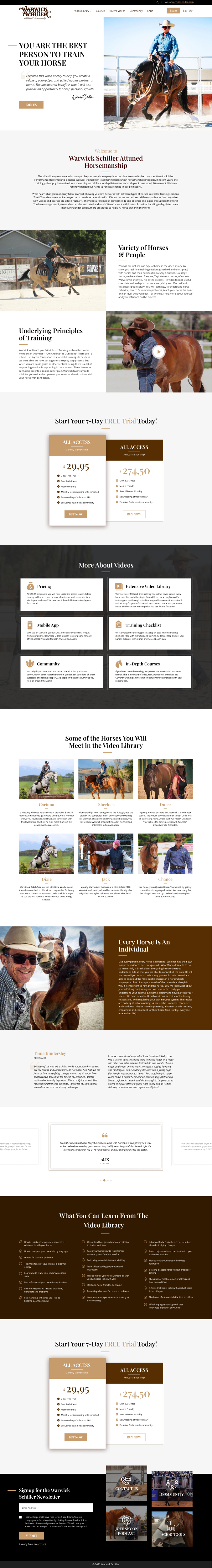 Design de Page d'Accueil par *mary pour Warwick Schiller Attuned Horsemanship | Design #28328949