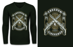 Freedom and Firepower.  A lifestyle coaching and apparel company needs a t-shirt design.  | T-Shirt-Design von SAI DESIGNS