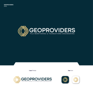 GEOPROVIDERS (logo) Pile monitoring &  Foundations Engineering (signature) | Logo Design by JBalloon Design