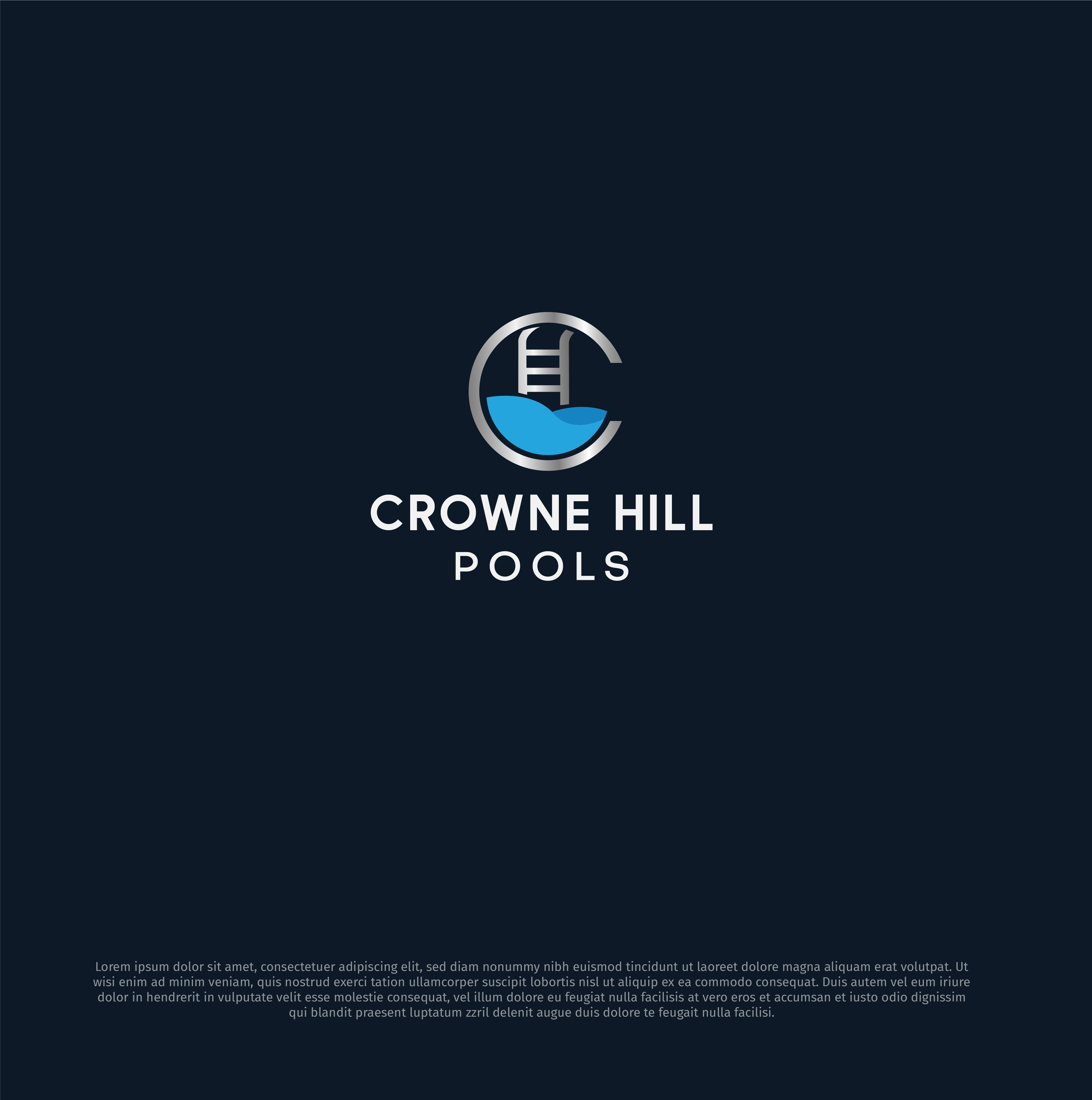 Logo Design by RikoAji for Crowne Hill Pool Service  | Design #28363068