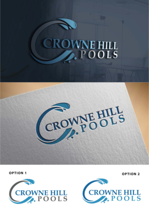 Logo Design by Charlie Benitez for Crowne Hill Pool Service  | Design #28365503