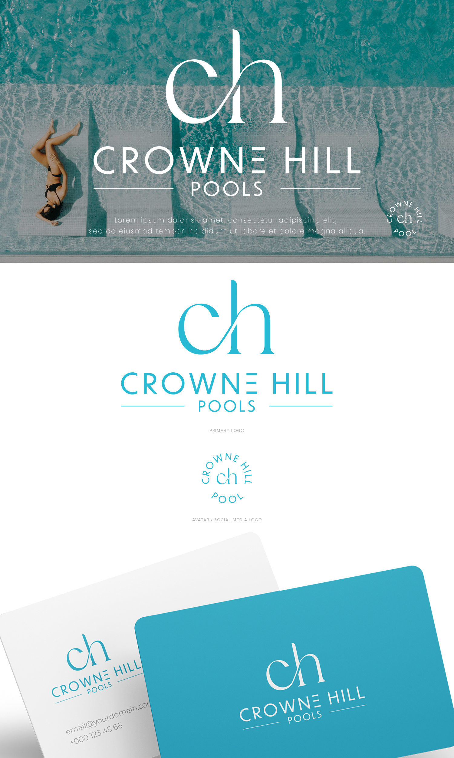 Diseño de Logo por designbysy para Crowne Hill Pool Service  | Diseño #28340136