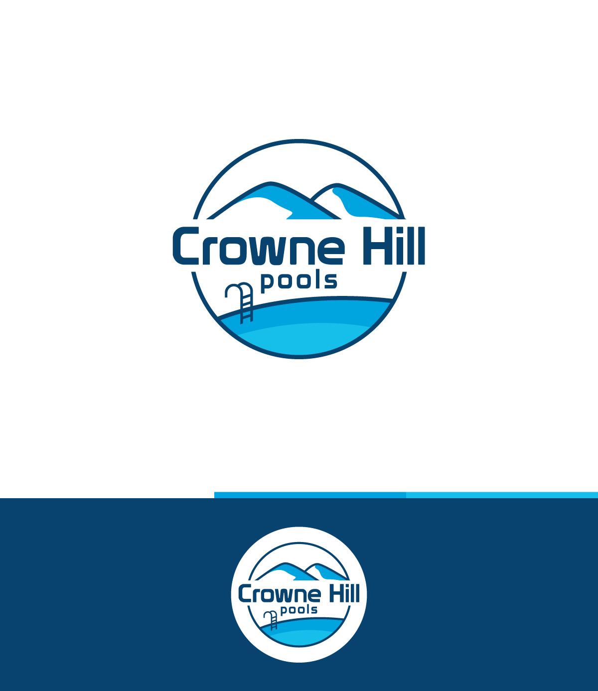 Logo Design by ecorokerz for Crowne Hill Pool Service  | Design #28339404