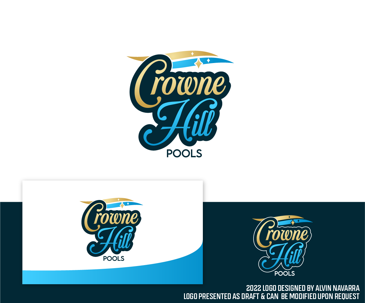 Logo Design by alvinnavarra for Crowne Hill Pool Service  | Design #28352945