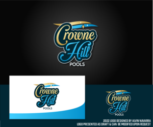 Logo Design by alvinnavarra for Crowne Hill Pool Service  | Design: #28352966
