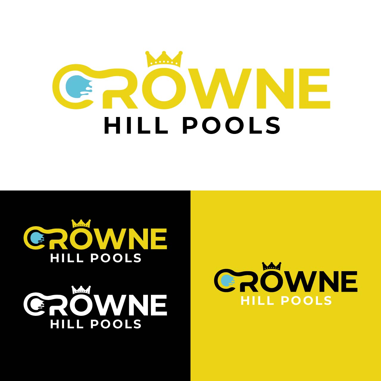 Logo Design by Indra Mahendra for Crowne Hill Pool Service  | Design #28366219