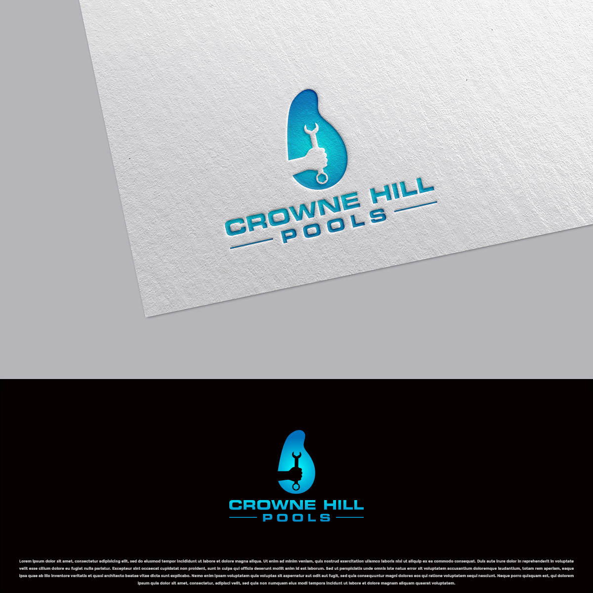 Logo Design by DesignDUO for Crowne Hill Pool Service  | Design #28361553