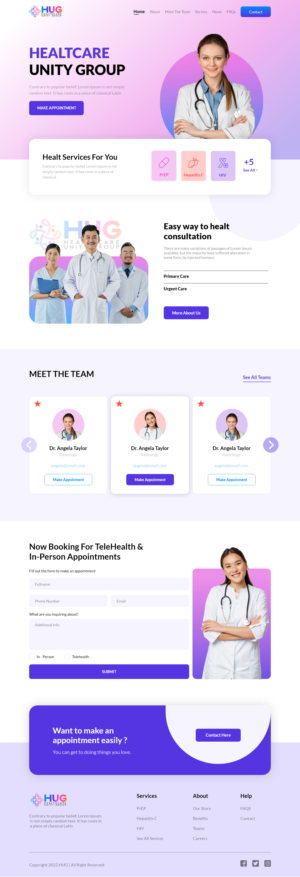 STI/STD Medical Clinic- Healthcare Unity Group, Inc Website | Web Design by KindHendris