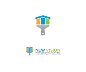 New Vision Professional Painting (subtext: Residential and Commercial) | Logo Design by bluejet