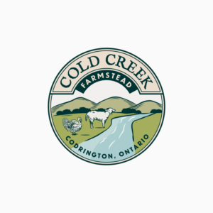 Cold Creek Farmstead (above the illustration ) Codrington, Ontario (below the illustration) | Logo-Design von design.picnic