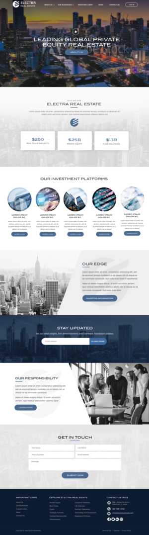 Professional Website for Leading Global Private Equity Real Estate Company | Web Design par Blue Sparrow