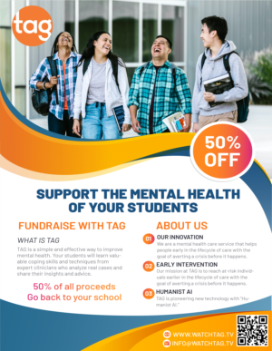 TAG Promotional flyer for students | Print-Design von Grapismo Brand Studio