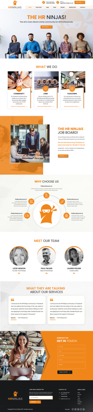 HR Ninjas WIX Design Project - website for HR Professional Community | Wix Design by Titan Eagle