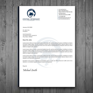 Letterhead Design by sadikul islam for Central Veterinary Surgery | Design: #28351582