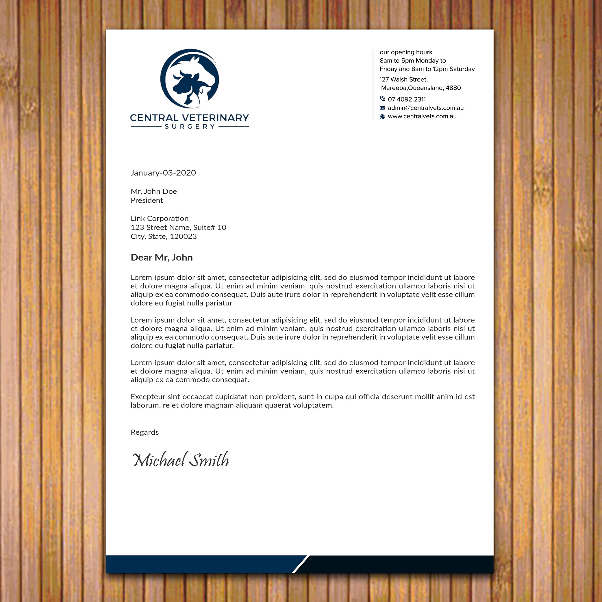 Design En-Tête par sadikul islam pour Central Veterinary Surgery | Design #28351763