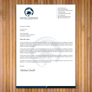 Diseño de Membrete por sadikul islam para Central Veterinary Surgery | Diseño: #28351786