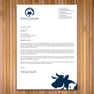 Diseño de Membrete por sadikul islam para Central Veterinary Surgery | Diseño: #28351791