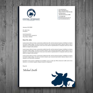 Diseño de Membrete por sadikul islam para Central Veterinary Surgery | Diseño: #28351794