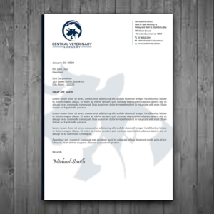 Diseño de Membrete por sadikul islam para Central Veterinary Surgery | Diseño: #28351802