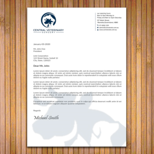 Diseño de Membrete por sadikul islam para Central Veterinary Surgery | Diseño: #28351805